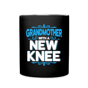 Großmutter mit neuem Knie - Tasse einfarbig - Schwarz - Vorne