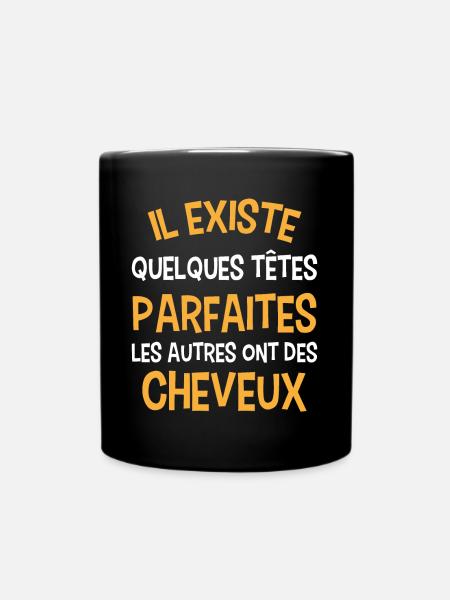 Chauve idée cadeau humour cheveux calvitie - Mug uni - noir
