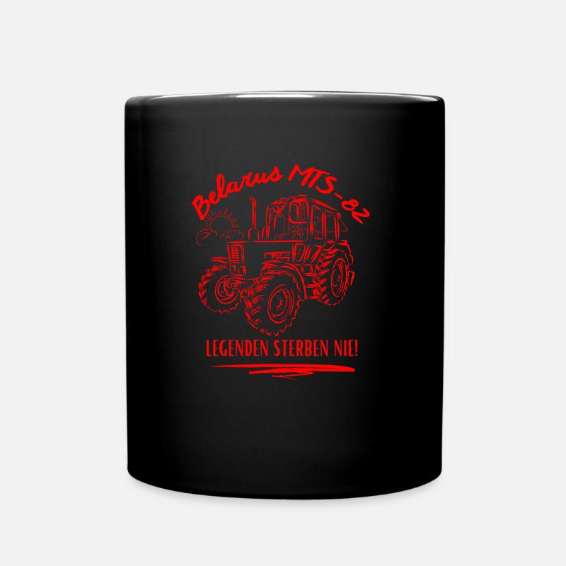 Belarus MTS-82 / DDR Landmaschinen - Tasse einfarbig - Schwarz