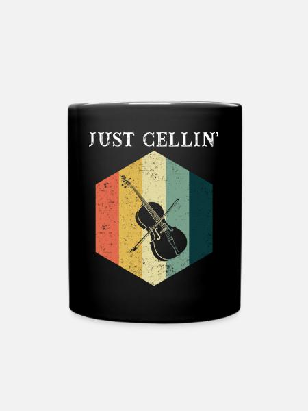 Cello Just Cellin Design für Cellisten - Tasse einfarbig - Schwarz