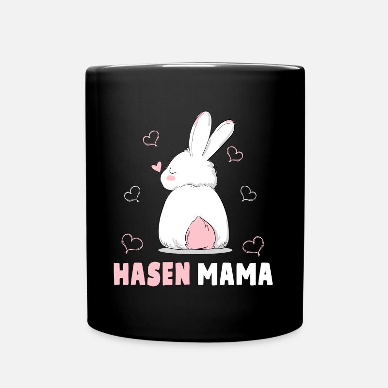 Hasen Mama Süßes Häschen Ostern Hasenmama - Tasse einfarbig - Schwarz