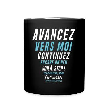 Papy idée cadeau grand père humour citation humour - Mug uni - noir - Devant