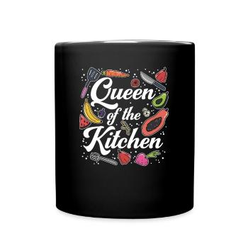 Reine de la cuisine Cuisine Chef Cuisinière Femmes - Mug uni - noir - Devant