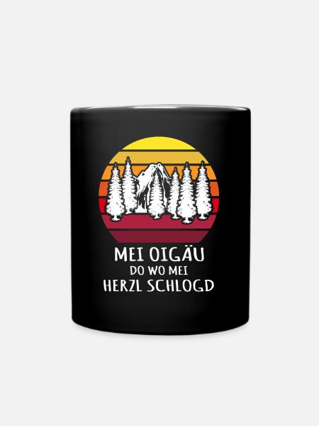 Allgäu Dialekt Allgäuisch Allgäuer - Tasse einfarbig - Schwarz