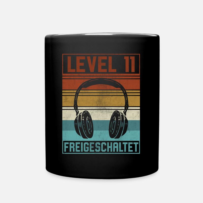 11. Geburtstag Junge Gamer Level 11 Jahre - Tasse einfarbig - Schwarz
