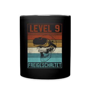 Level 9 Jahre Junge Gamer 9. Geburtstag - Tasse einfarbig - Schwarz - Vorne
