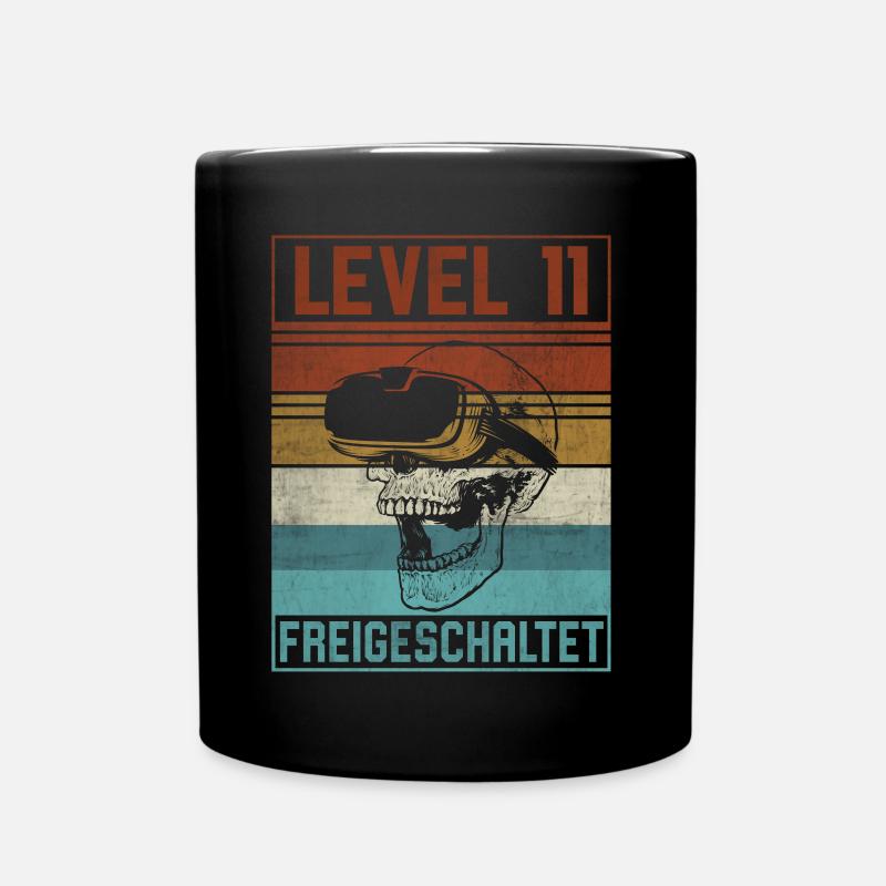 Level 11 Jahre Junge Gamer 11. Geburtstag - Tasse einfarbig - Schwarz