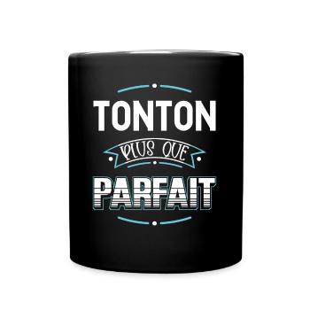 Tonton, idée cadeau citation humour famille drôle - Mug uni - noir - Devant