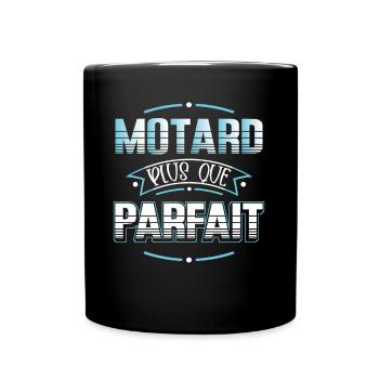 Motard idée cadeau Passion moto humour citations - Mug uni - noir - Devant