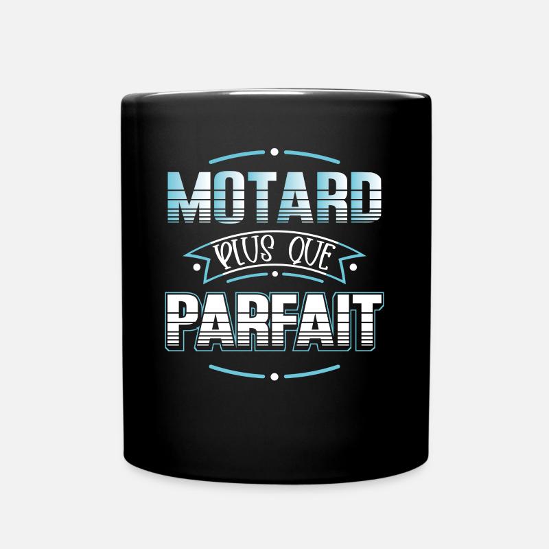 Motard idée cadeau Passion moto humour citations - Mug uni - noir