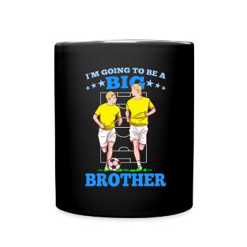 I'm Going To Be A Big Brother Soccer Brothers - Full Colour Mug - black - Front