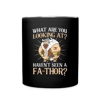 Fa-Thor Father Papa Dad - Full Colour Mug - black - Front