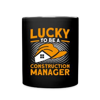 Happy Foreman Directeur de la construction Projet de construction - Mug uni - noir - Devant