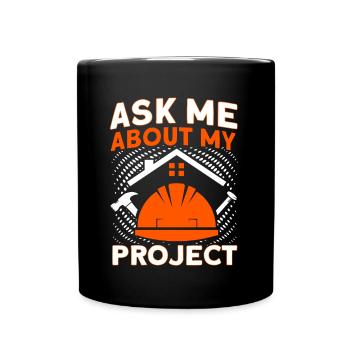 Contremaître de projet Gestionnaire de construction Projet de construction - Mug uni - noir - Devant