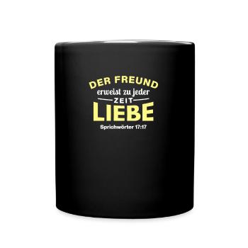 Sprichwörter 17:17 Bibel Spruch Design für - Tasse einfarbig - Schwarz - Vorne