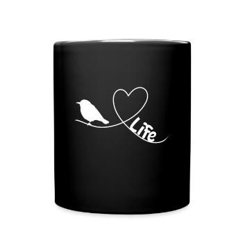 Motif d’observation des oiseaux pour les ornithologues amateurs - Mug uni - noir - Devant
