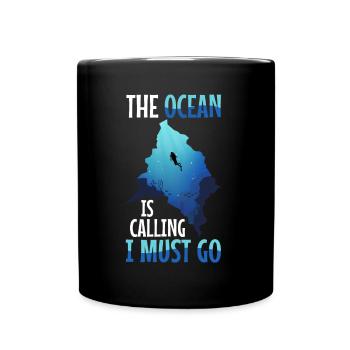 The ocean is calling and i must go - Full Colour Mug - black - Front