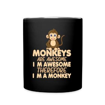 Flying Monkeys - Tasse einfarbig - Schwarz - Vorne