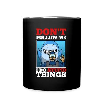 Ne me suivez pas, je fais des choses stupides, Skuba Diving - Mug uni - noir - Devant