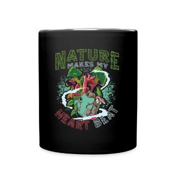 La nature fait battre mon cœur plus vite. - Mug uni - noir - Devant