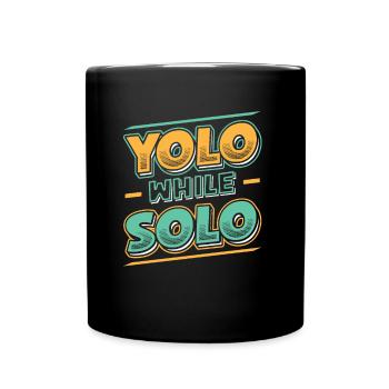 Solo proud single, Happy single - Mug uni - noir - Devant