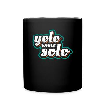 Solo proud single, Happy single - Mug uni - noir - Devant