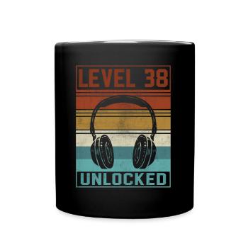 Gamer 38th Birthday Gamer - Tasse einfarbig - Schwarz - Vorne