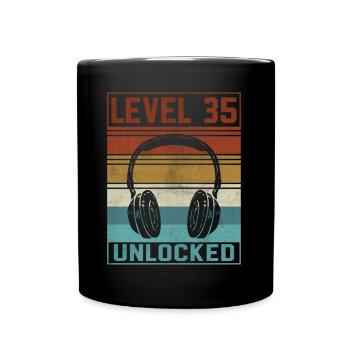 Gamer 35th Birthday Gamer - Tasse einfarbig - Schwarz - Vorne