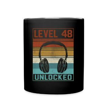 Gamer 48th Birthday Gamer - Tasse einfarbig - Schwarz - Vorne