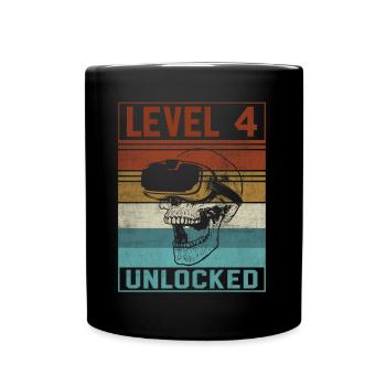 Garçon 4ème anniversaire Gamer - Mug uni - noir - Devant