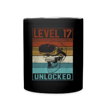 Boy 17th Birthday Gamer - Full Colour Mug - black - Front