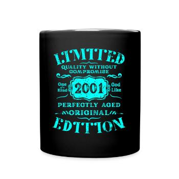 Geburtstag 2001 Limited Edition Geschenk Used Cool - Tasse einfarbig - Schwarz - Vorne