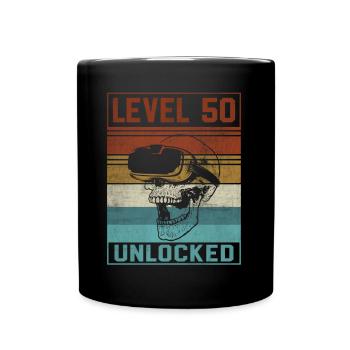 50th Birthday Gamer - Tasse einfarbig - Schwarz - Vorne