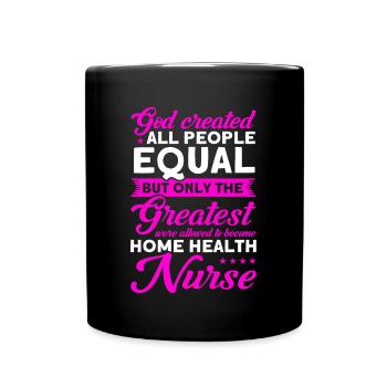 Health Assistance Home Nursing Nurse - Full Colour Mug - black - Front