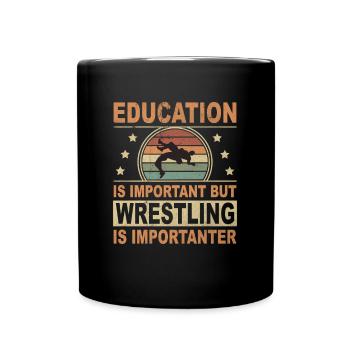 Lutteur Vintage School Lutte importante Plus - Mug uni - noir - Devant