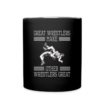 Großartige Wrestler Kampfsportart Ringen Training - Tasse einfarbig - Schwarz - Vorne