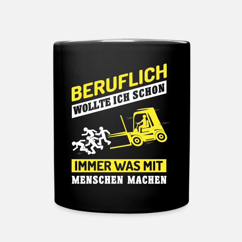 Stapler - Beruflich Was Mit Menschen Machen - Tasse einfarbig - Schwarz