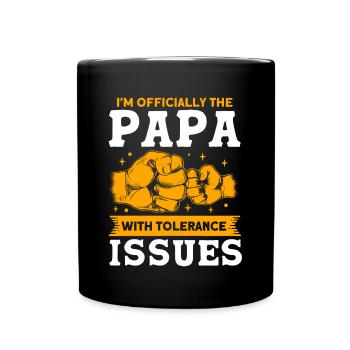 Papa Vater Vati Papa - Tasse einfarbig - Schwarz - Vorne