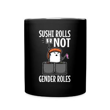 Rouleaux de sushi pas les rôles de genre - Mug uni - noir - Devant