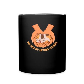 Rise Lifting Others Life Wisdom Hamster Hands - Full Colour Mug - black - Front