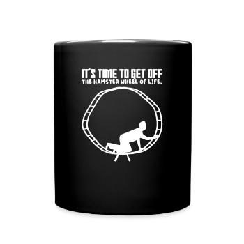 Hamster Wheel Business Self-Employment Hamster - Full Colour Mug - black - Front