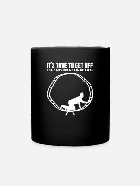 Hamsterrad Business Selbstständigkeit Hamster - Tasse einfarbig - Schwarz