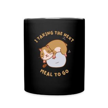 Hamster Essen Zum Mitnehmen Kerne Nüsse Haustier - Tasse einfarbig - Schwarz - Vorne
