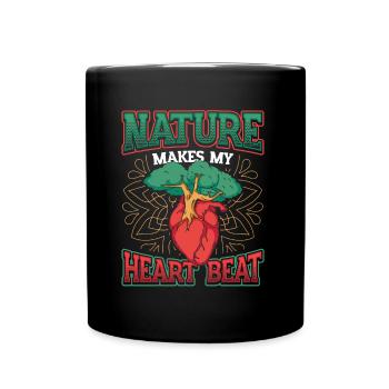 La nature fait battre mon cœur plus vite. - Mug uni - noir - Devant