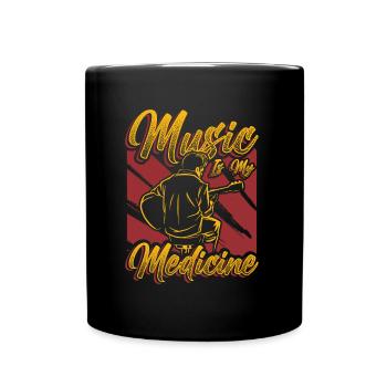 La musique est ma médecine Mélomanes - Mug uni - noir - Devant