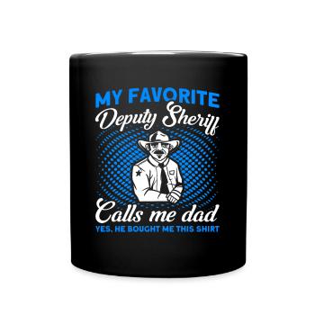 Papa Assistant Sheriff Papa Father - Full Colour Mug - black - Front
