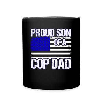 Fils d’un policier Police Grand-père - Mug uni - noir - Devant