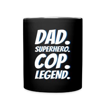 Legende Polizist Polizei Polizei Großvater - Tasse einfarbig - Schwarz - Vorne