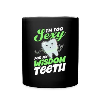 Wisdom Teeth Wisdom Tooth Patient Dentist - Full Colour Mug - black - Front