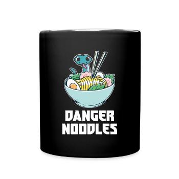 Danger Noodle Suppen Nudeln Ramen Kawaii Schlange - Tasse einfarbig - Schwarz - Vorne